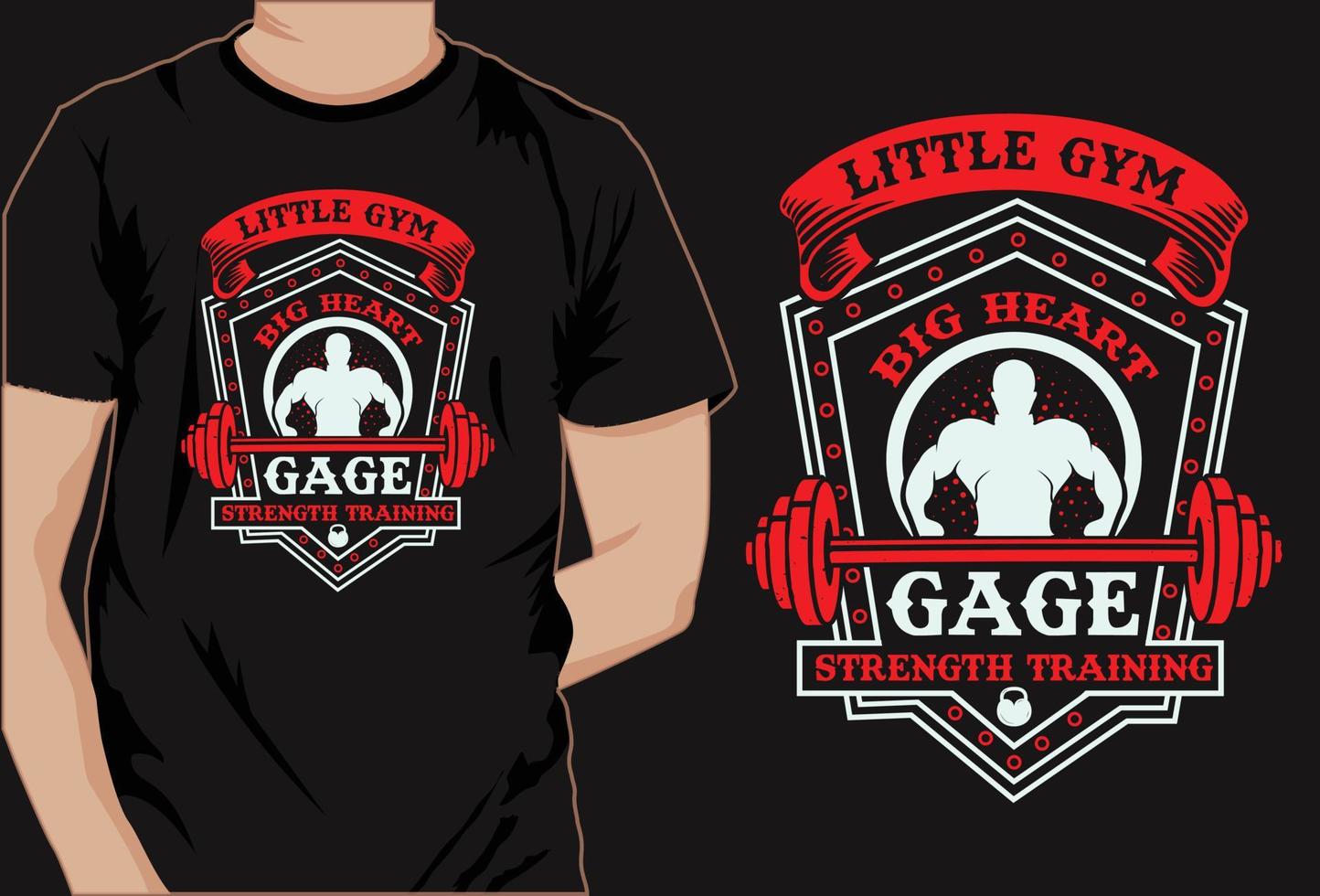 Gym fitness bodybuilding strong workout T-shirt Design vector
