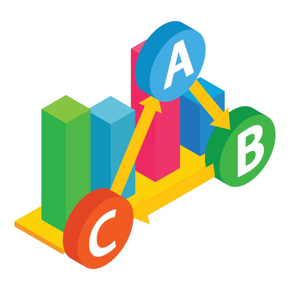 Webtraffic analysis icon, isometric style vector