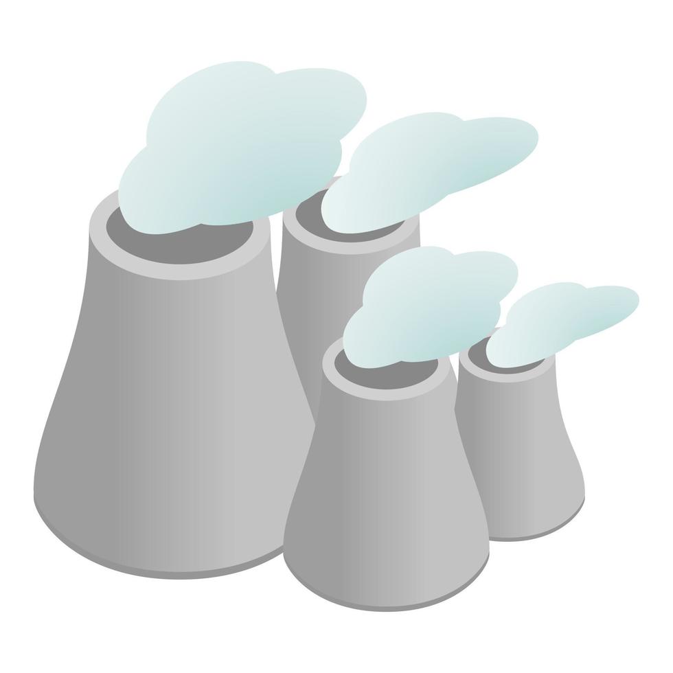 Cooling tower icon, isometric style vector