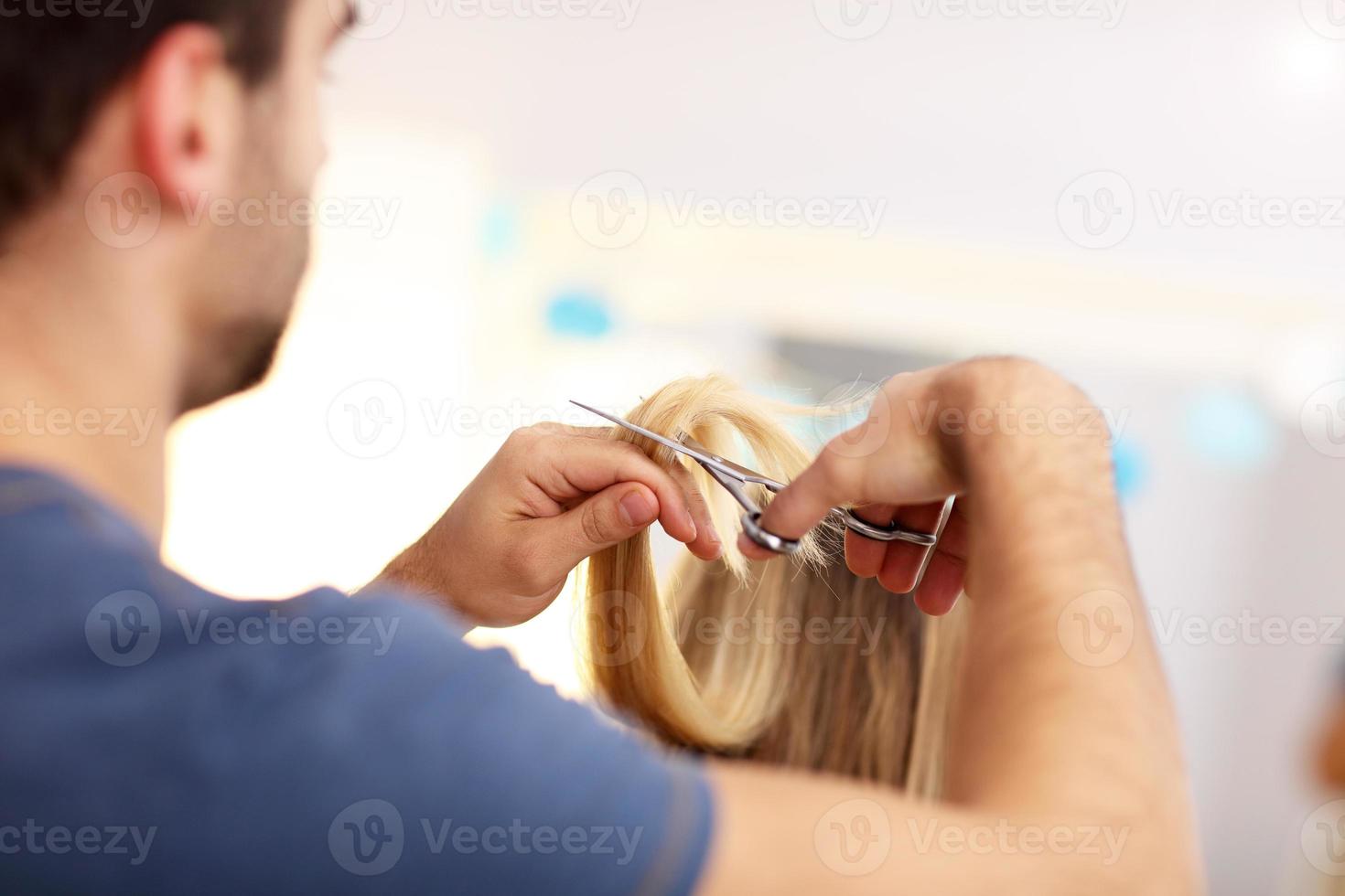 Adult woman at the hair salon photo