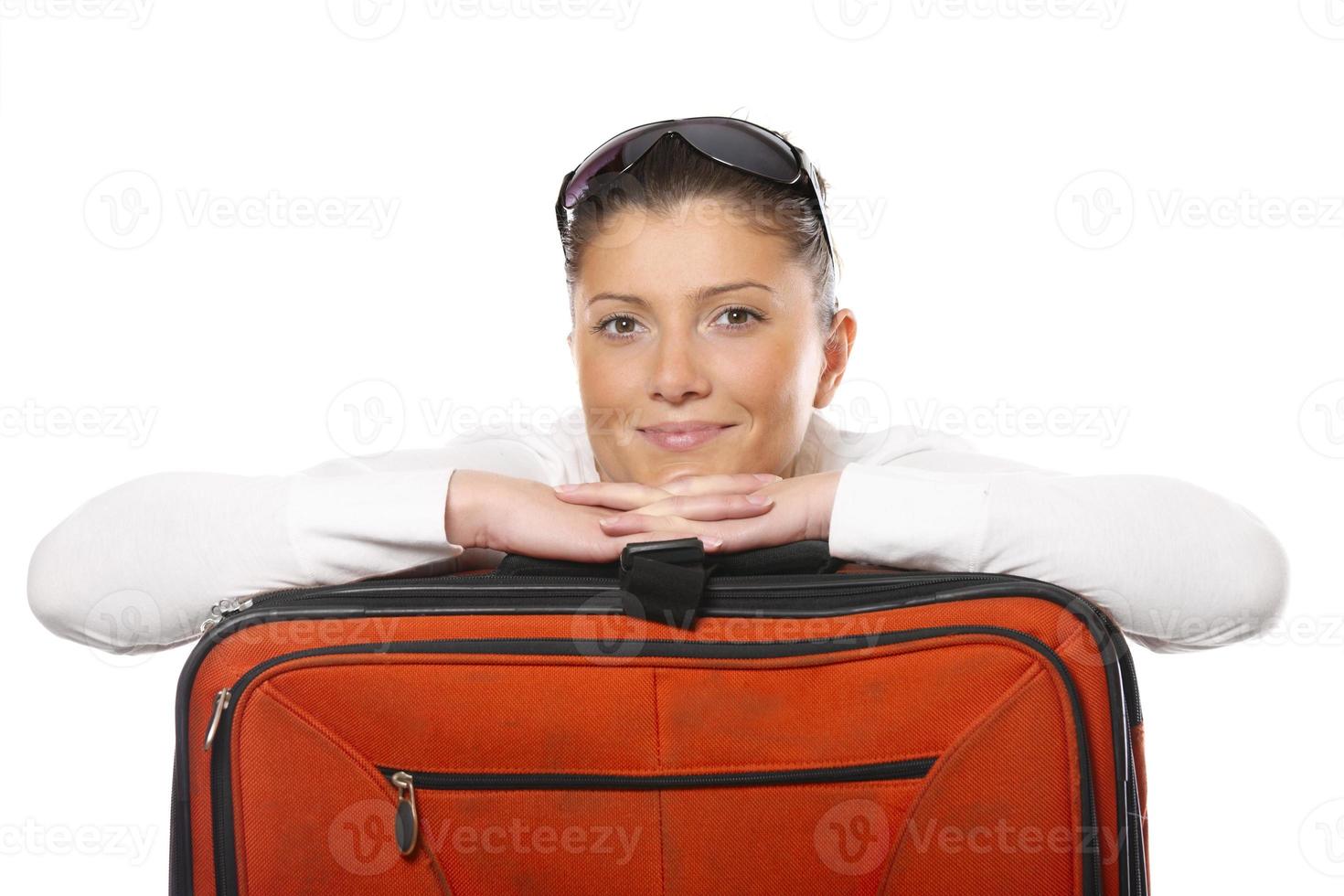 Woman with a suitcase photo