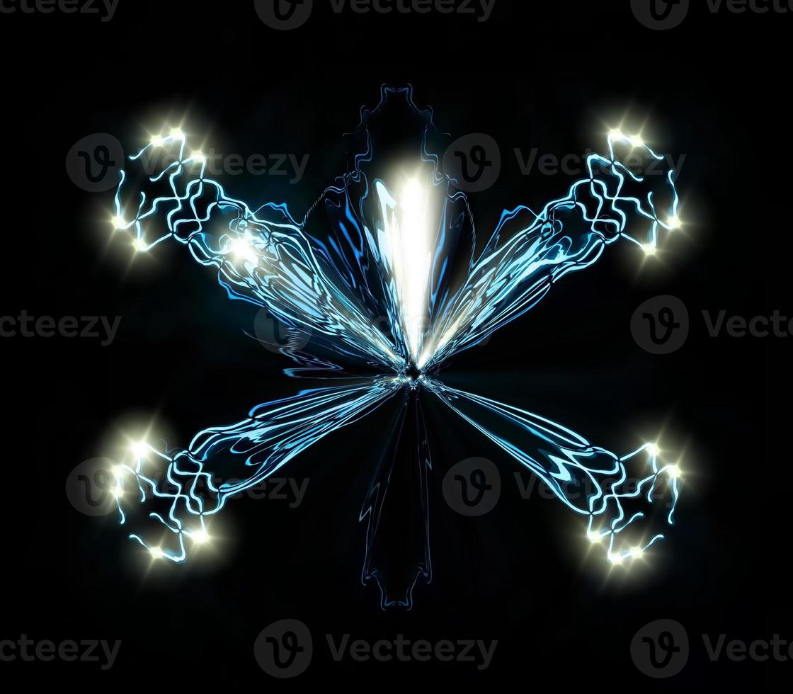 Digital Rendering christmas Lightning Strike Electric Background photo