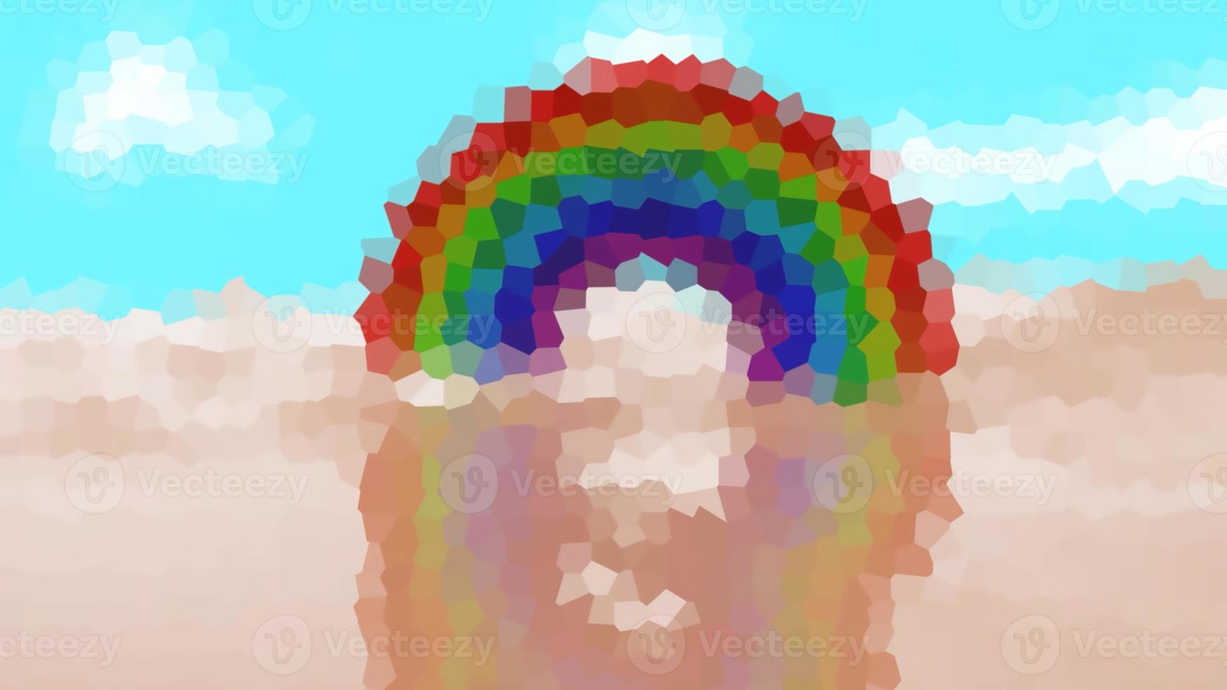 Rainbow Joy Background Video 3D Rendering photo