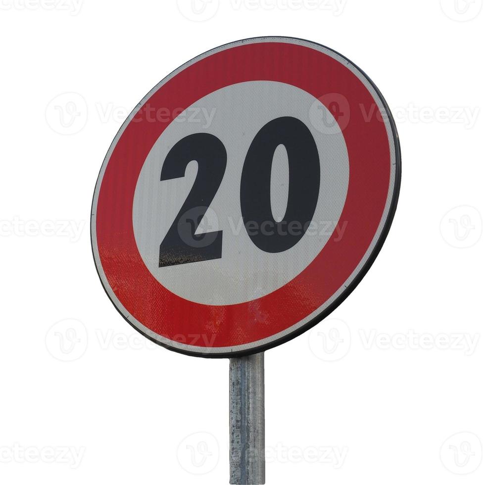 maximum speed sign isolated over white photo