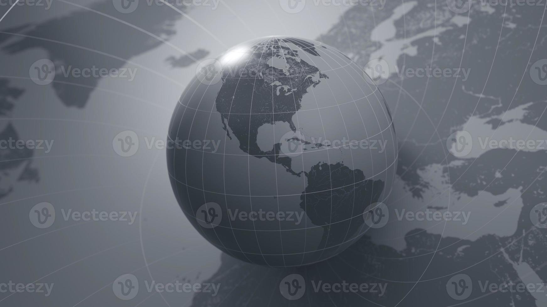 World map banner concept. Detailed flat map of continents. 3d rendering photo