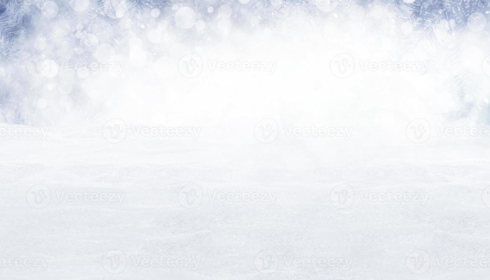 Winter Christmas scenic background with copy space. photo