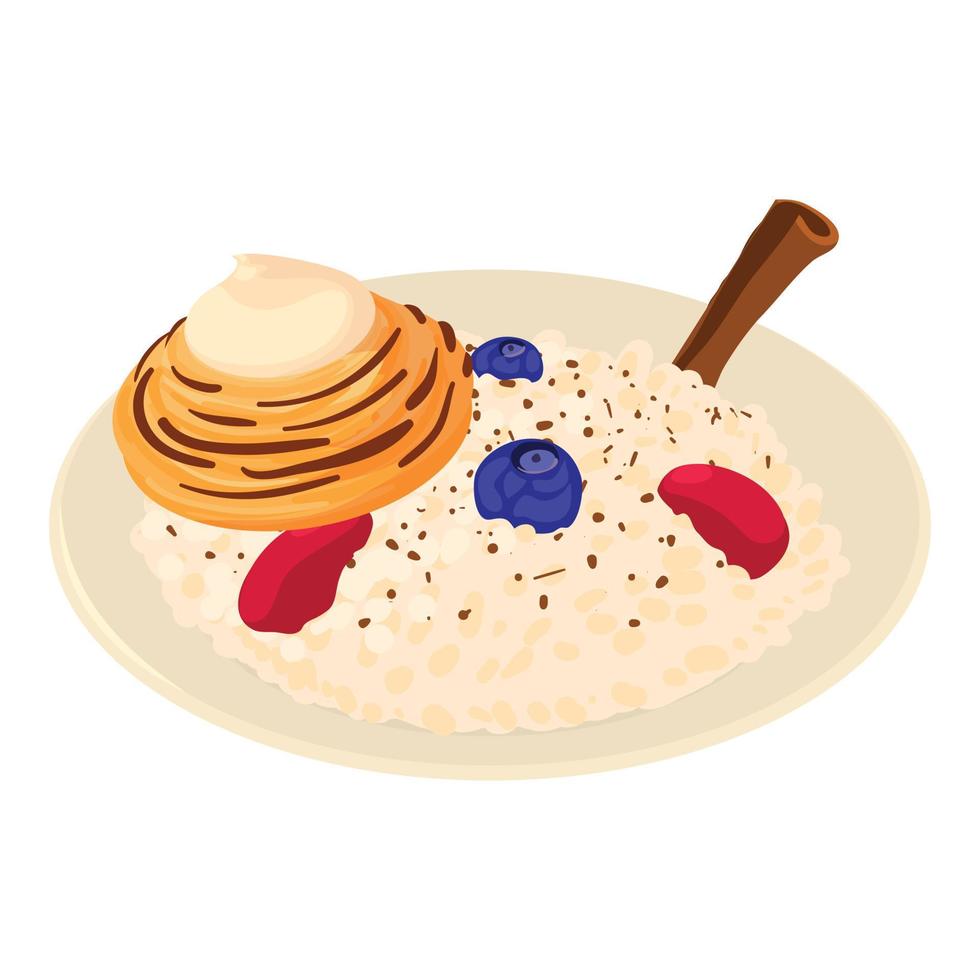 Belgian breakfast icon, isometric style vector