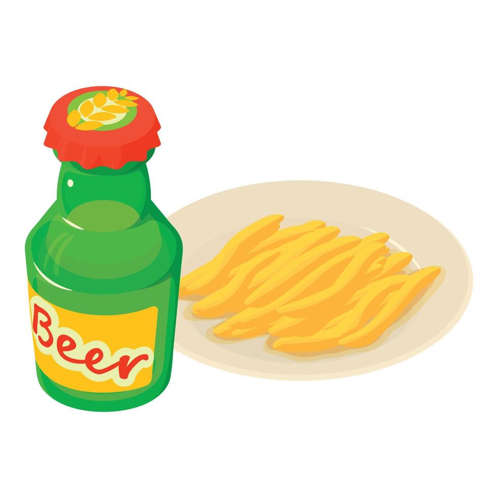 Belgian food icon, isometric style vector
