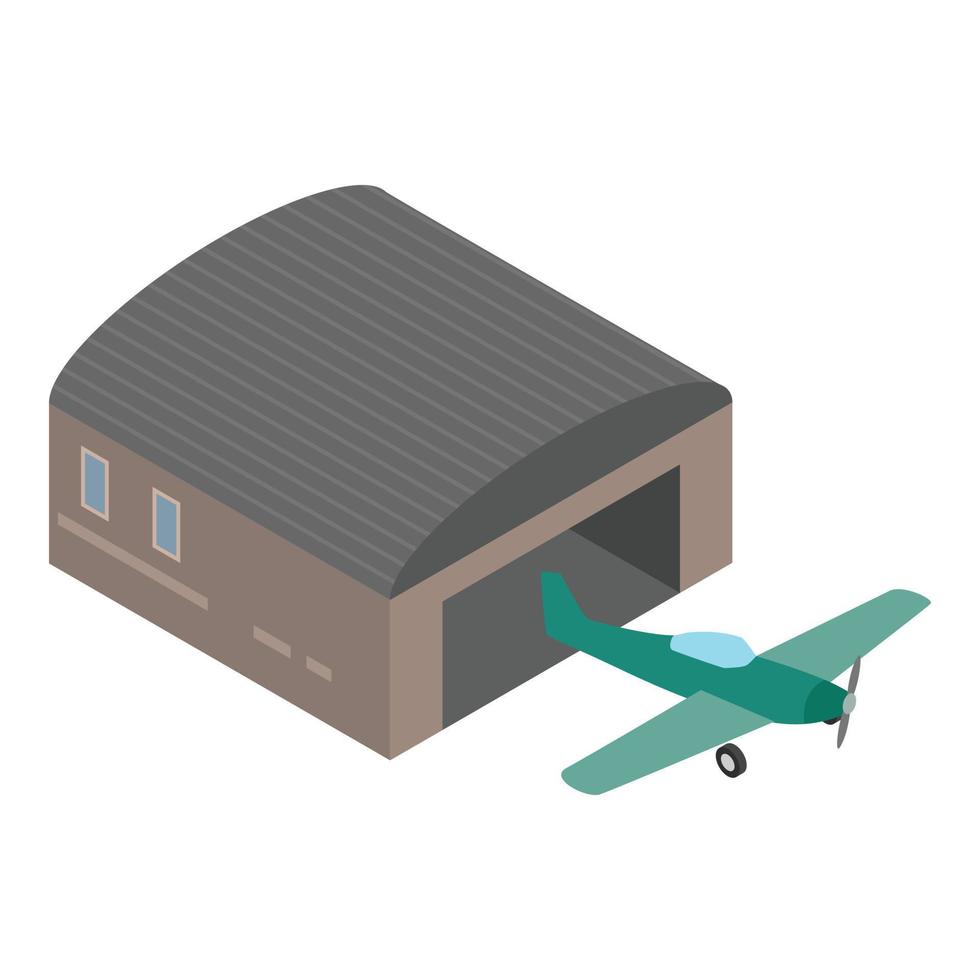 Screw plane icon, isometric style vector