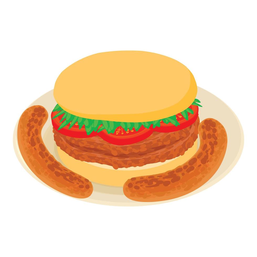 Belgian fastfood icon, isometric style vector
