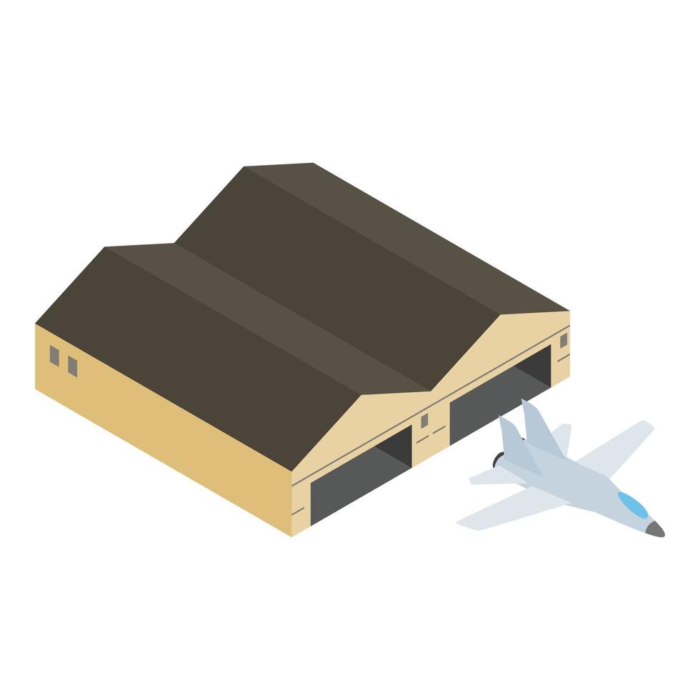 Fighter jet icon, isometric style vector