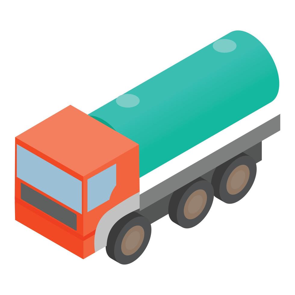 Tank truck icon, isometric style vector