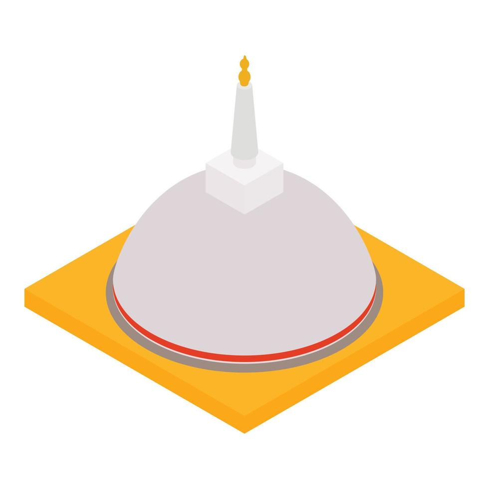 Anuradhapura ruin icon, isometric style vector