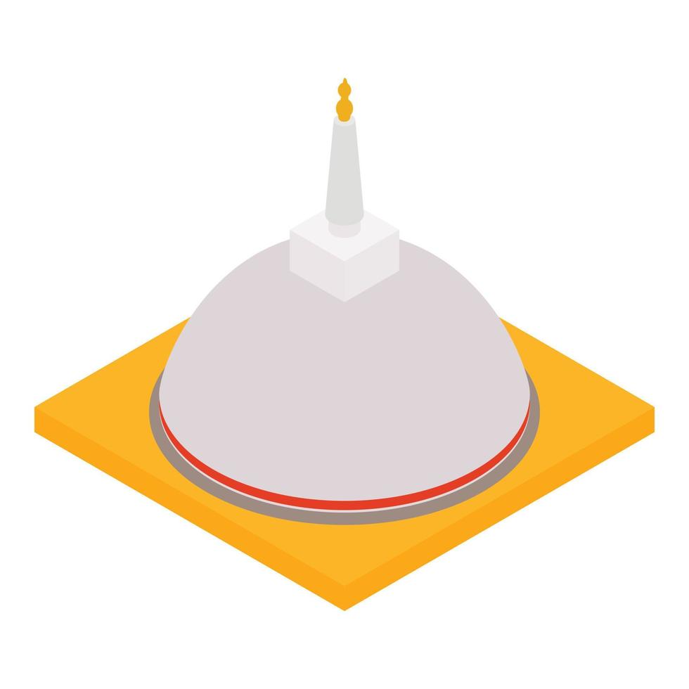 icono de ruina de anuradhapura, estilo isométrico vector