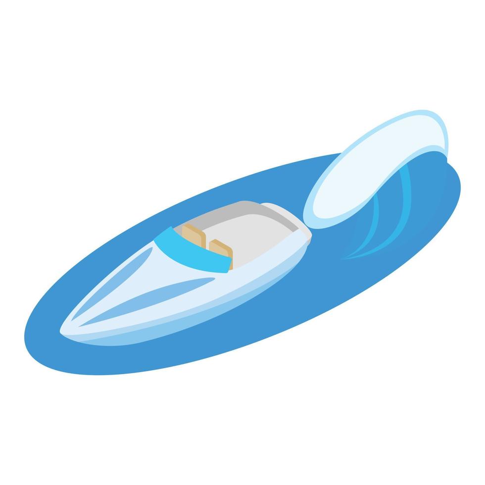 Speedboat icon, isometric style vector