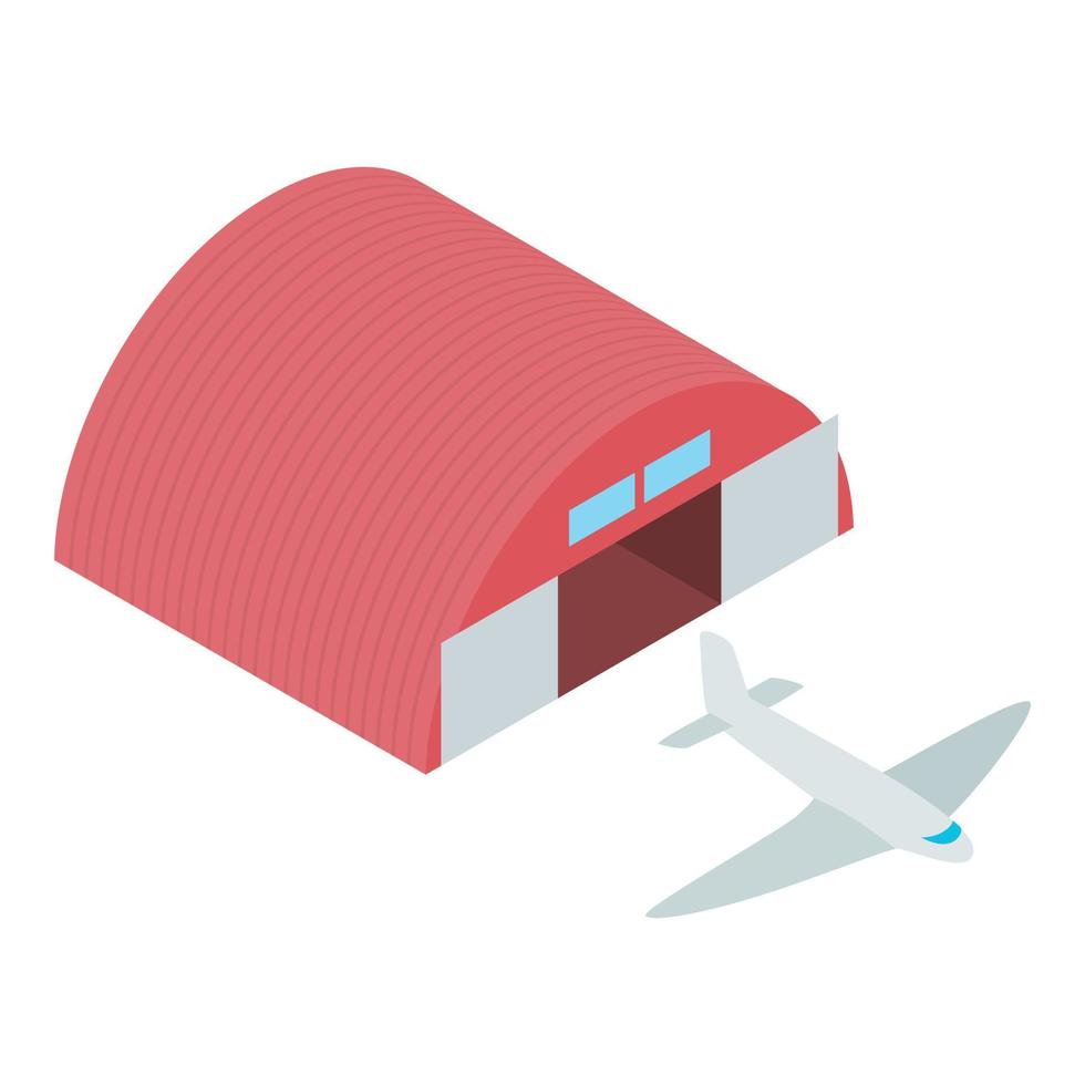 Passenger plane icon, isometric style vector