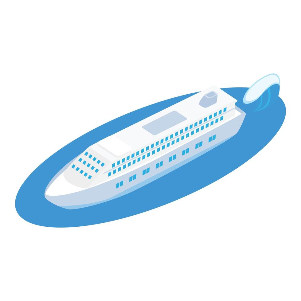 Cruise liner icon, isometric style vector