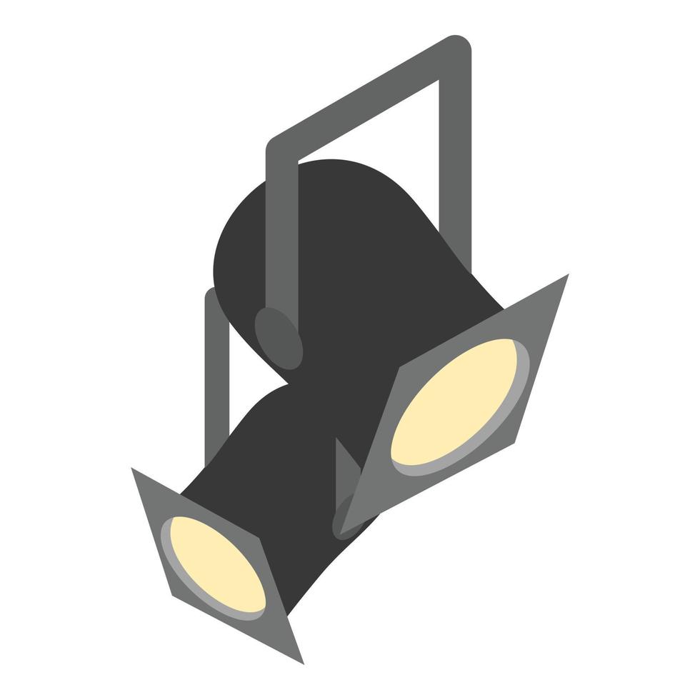 Theater spotlight icon, isometric style vector
