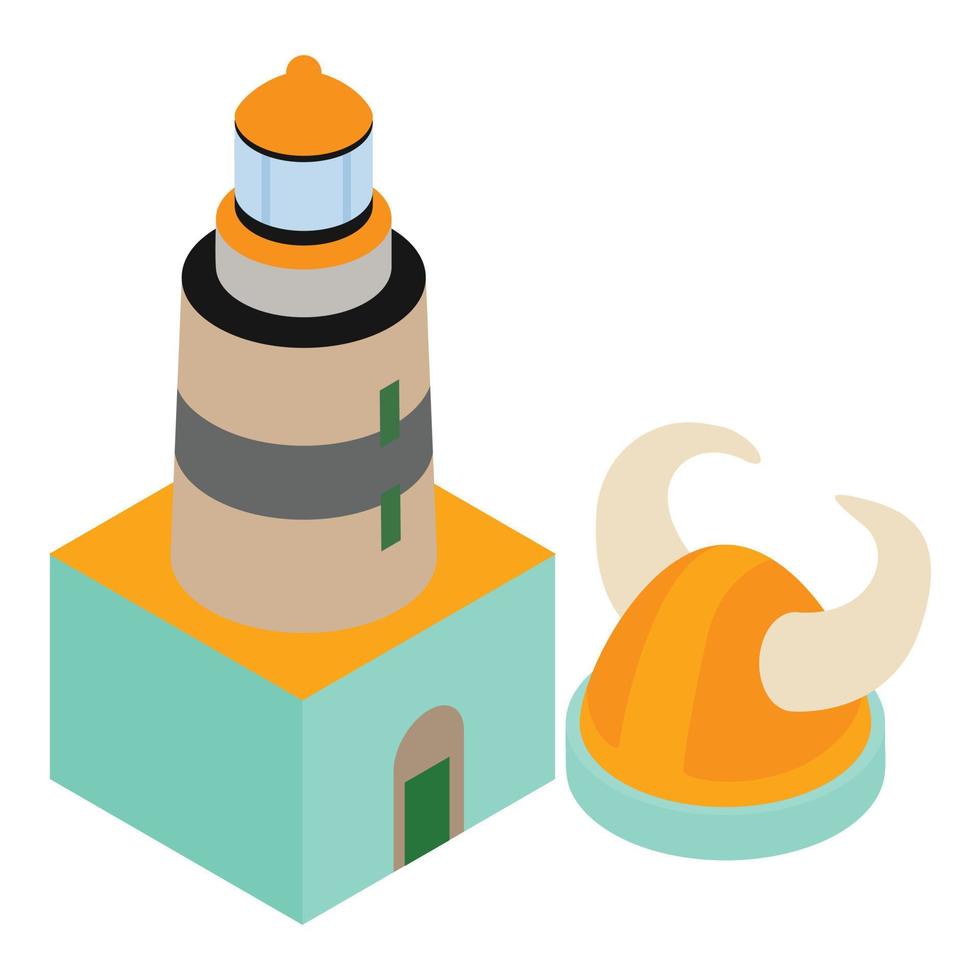 Sweden symbol icon, isometric style vector