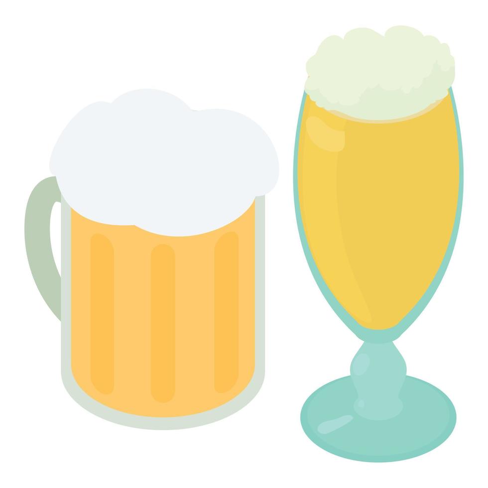 Swiss beer icon, isometric style vector