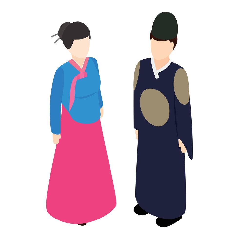 Traditional clothes icon, isometric style vector