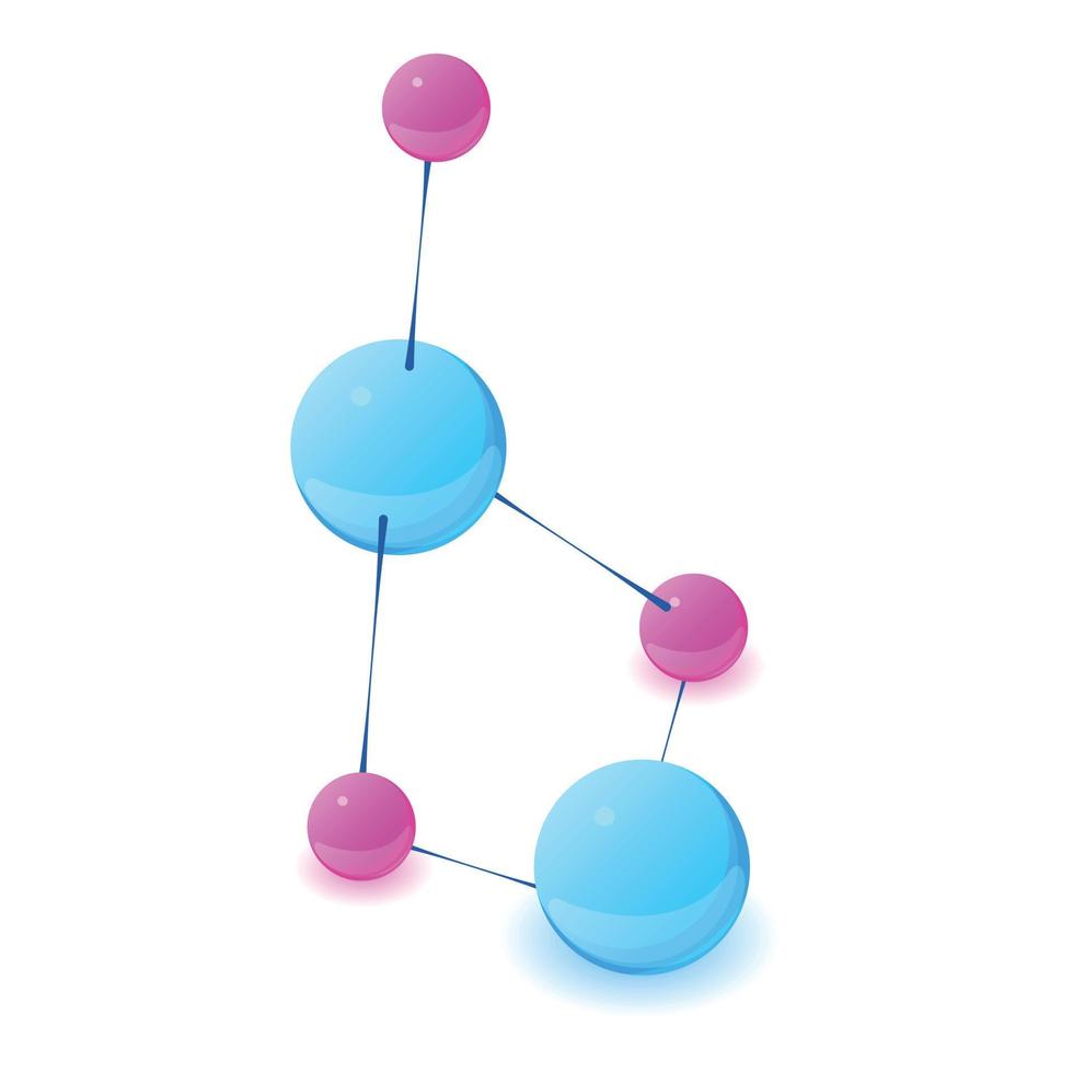 icono de molécula abstracta, estilo isométrico vector