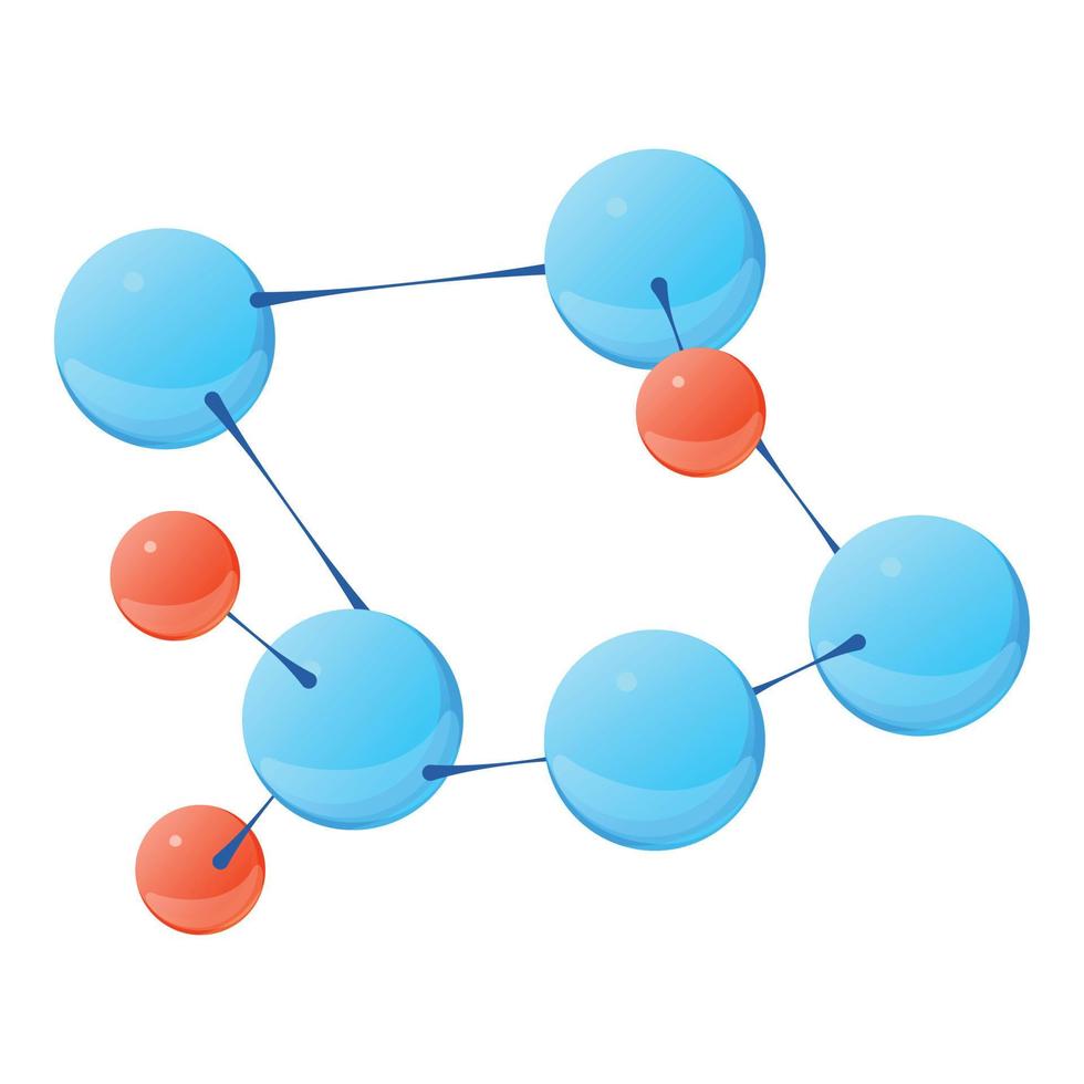 icono de enlace químico, estilo isométrico vector
