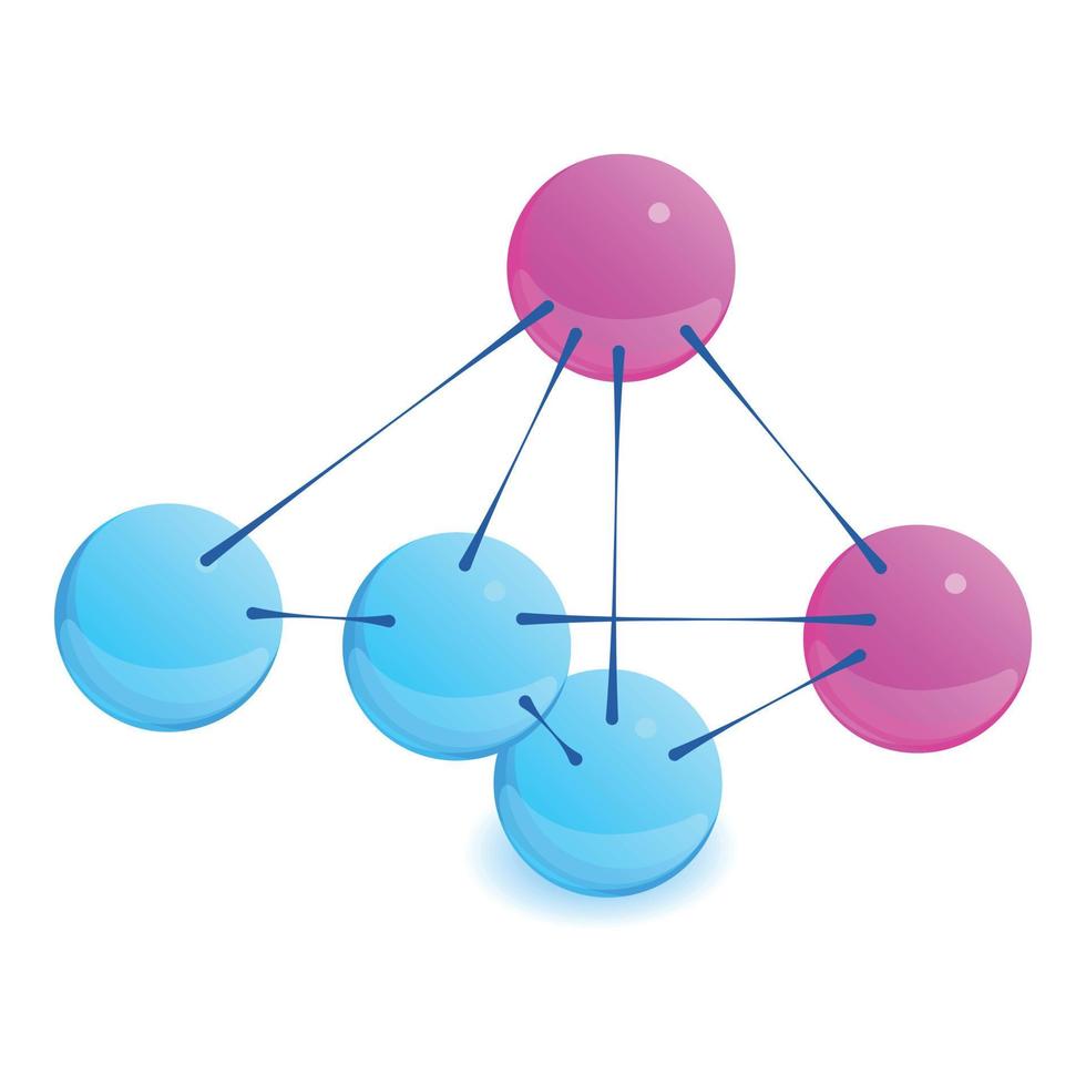 Structural model icon, isometric style vector