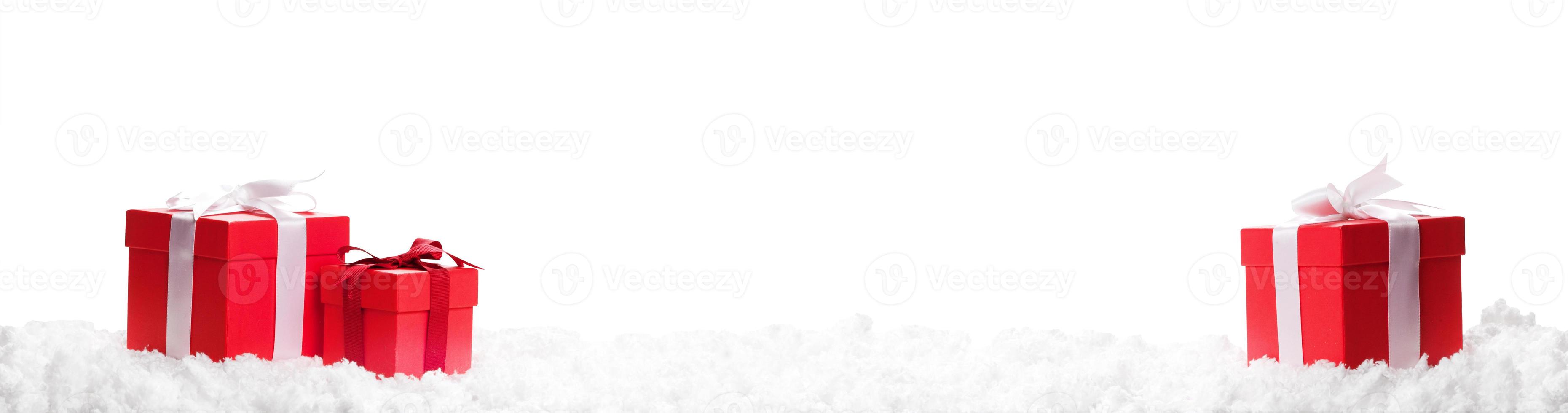 Christmas gift boxes and copy space. Christmas background photo