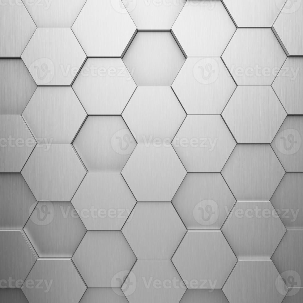 Futuristic and technological hexagonal background. 3d rendering photo