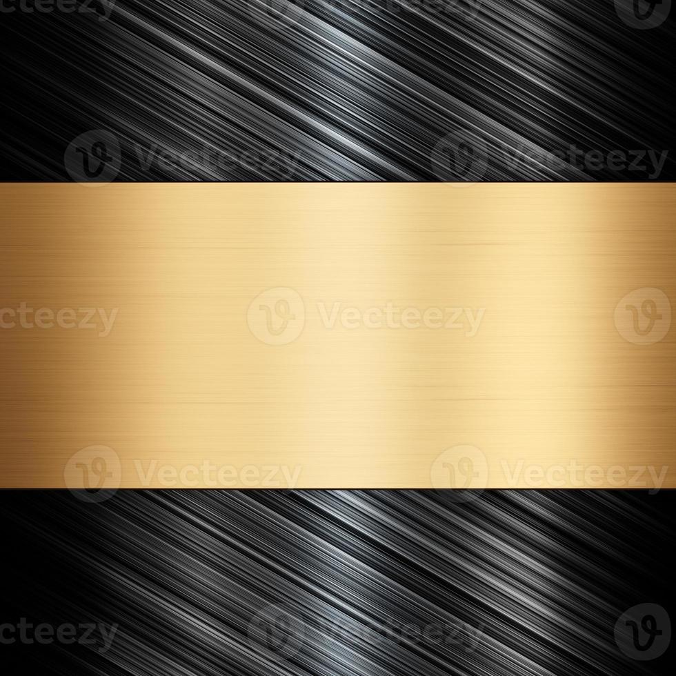 Gold metal background. Brushed metallic texture. 3d rendering photo