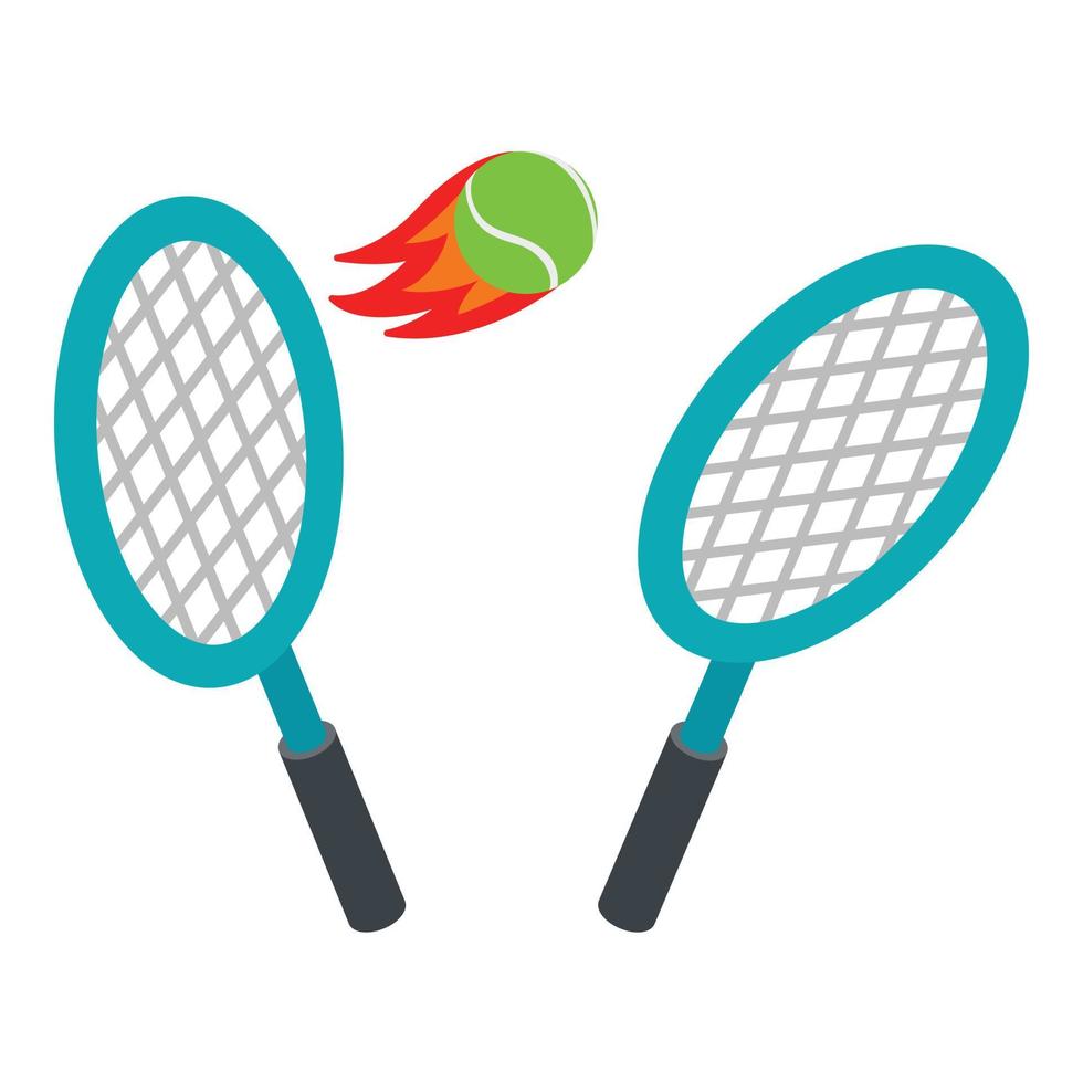 icono de símbolo de tenis, estilo isométrico vector