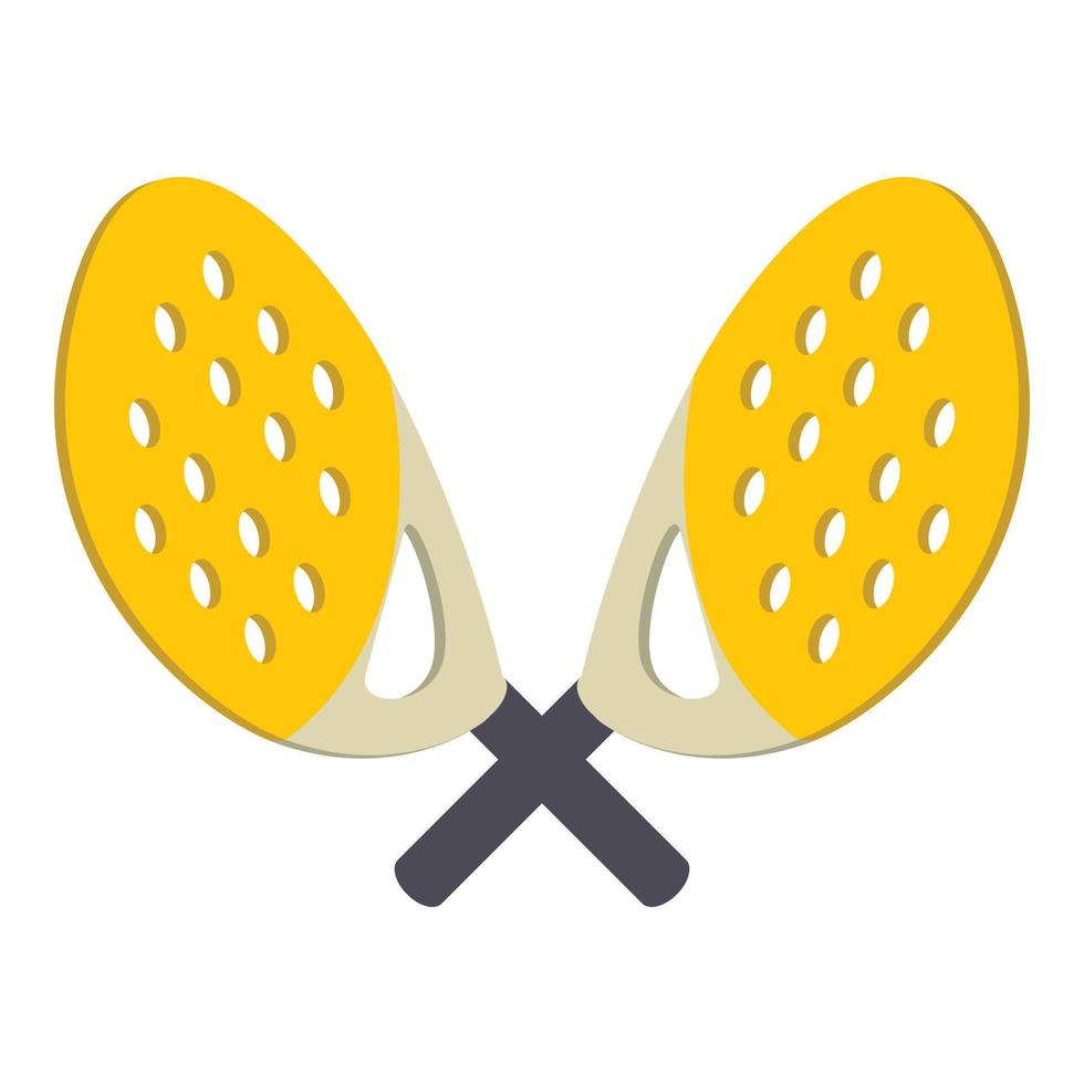 Paddle tennis icon, isometric style vector