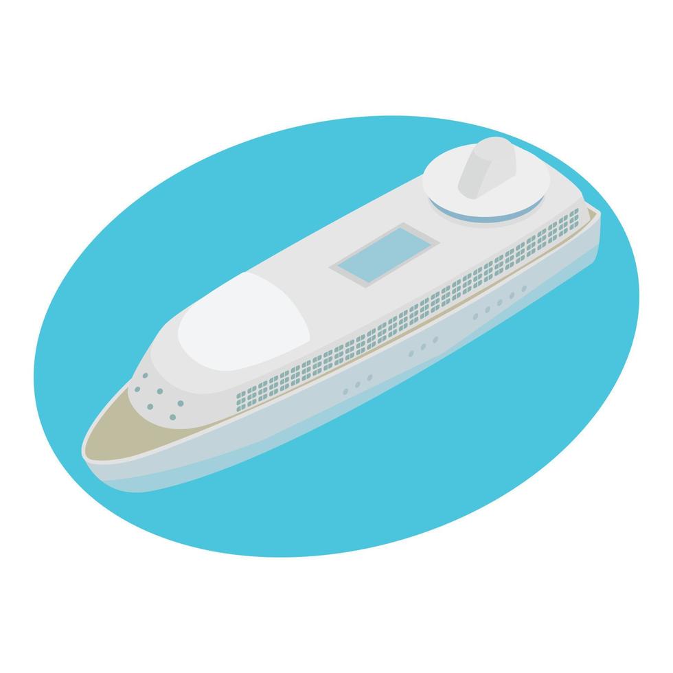 Cruise ship icon, isometric style vector