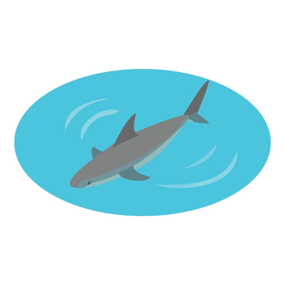 Shark icon, isometric style vector