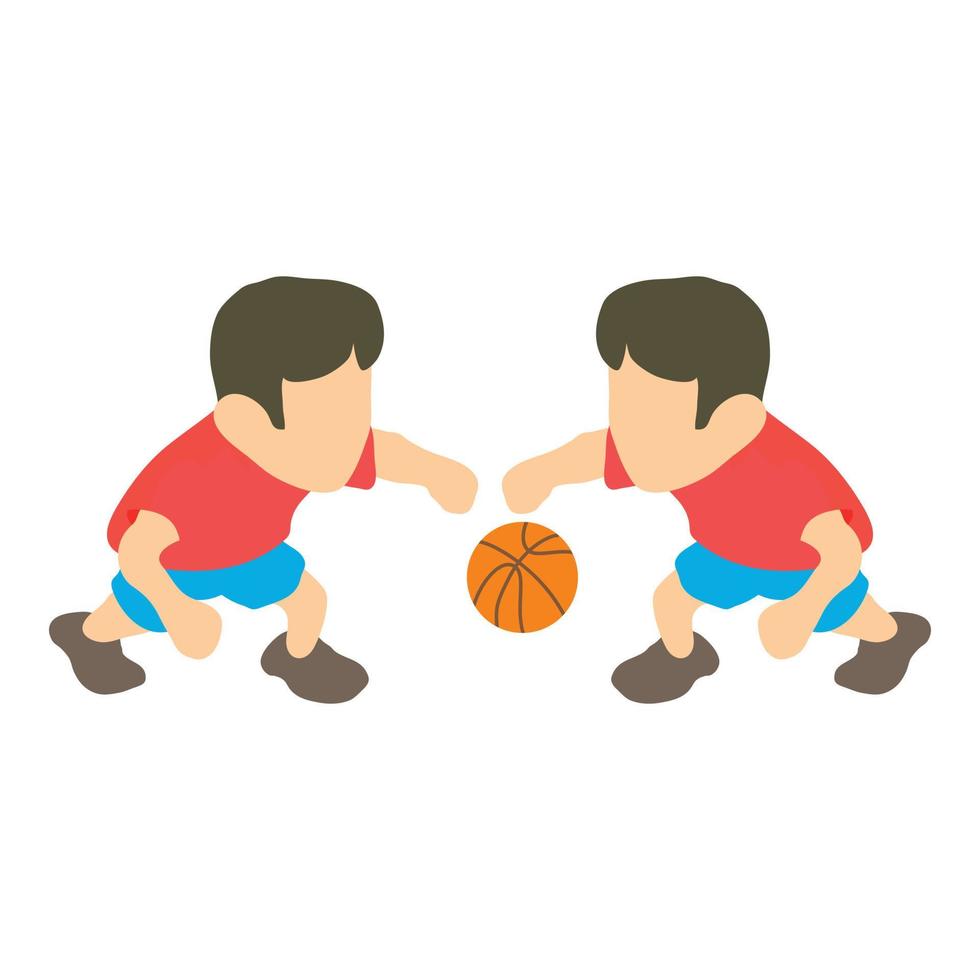 icono de jugador de baloncesto, estilo isométrico vector