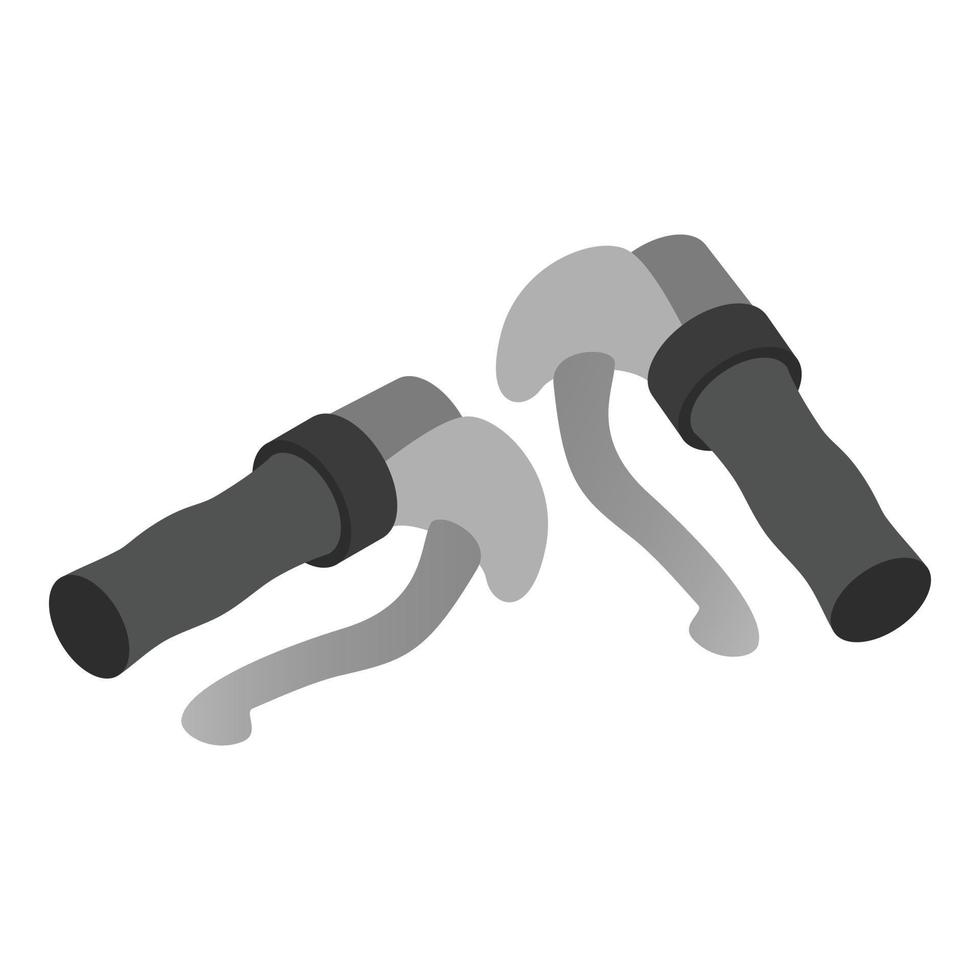 Bicycle brake icon, isometric style vector