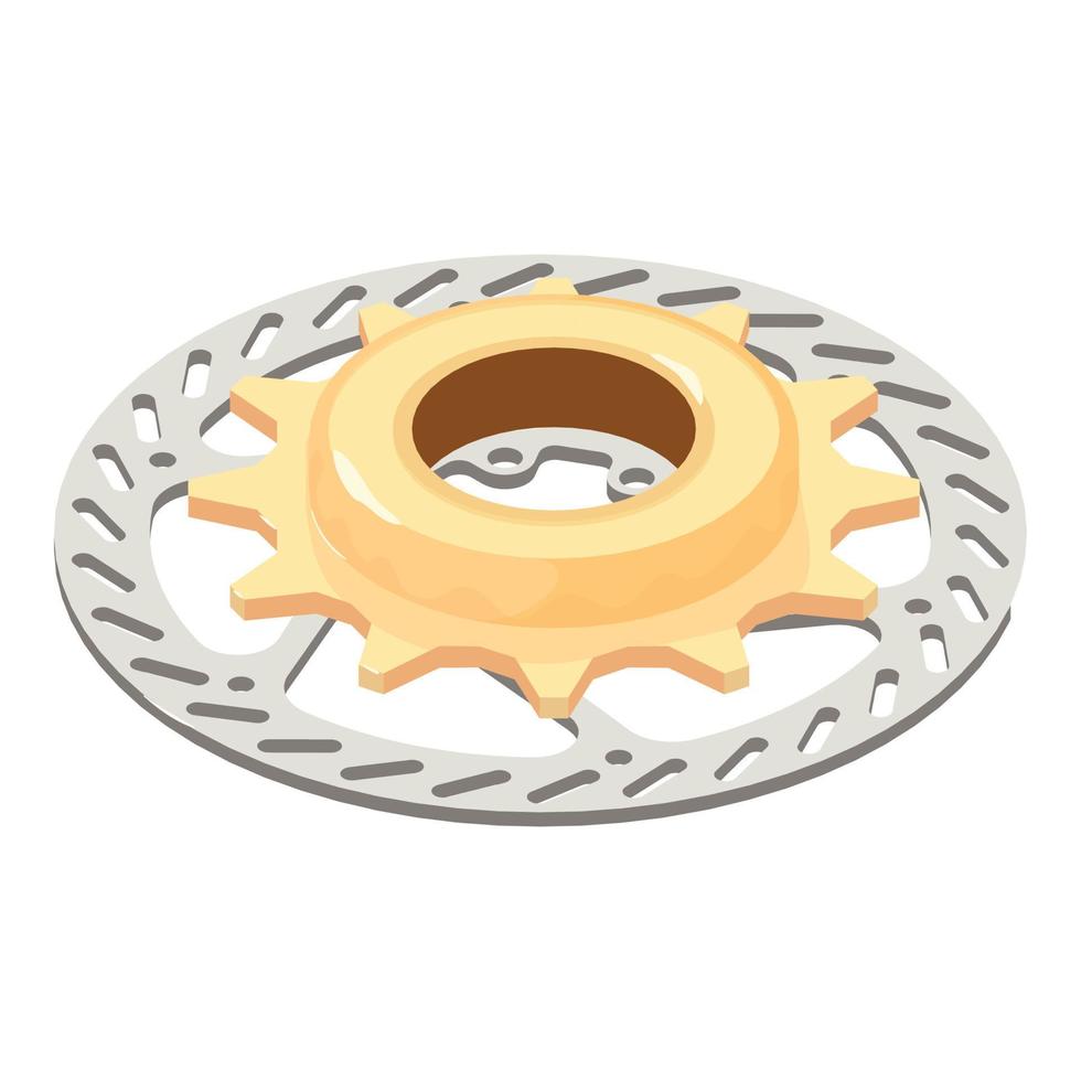 Part bike icon, isometric style vector