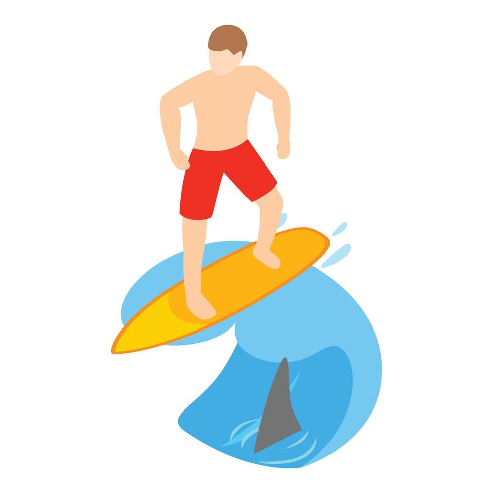 Extreme sport icon, isometric style vector