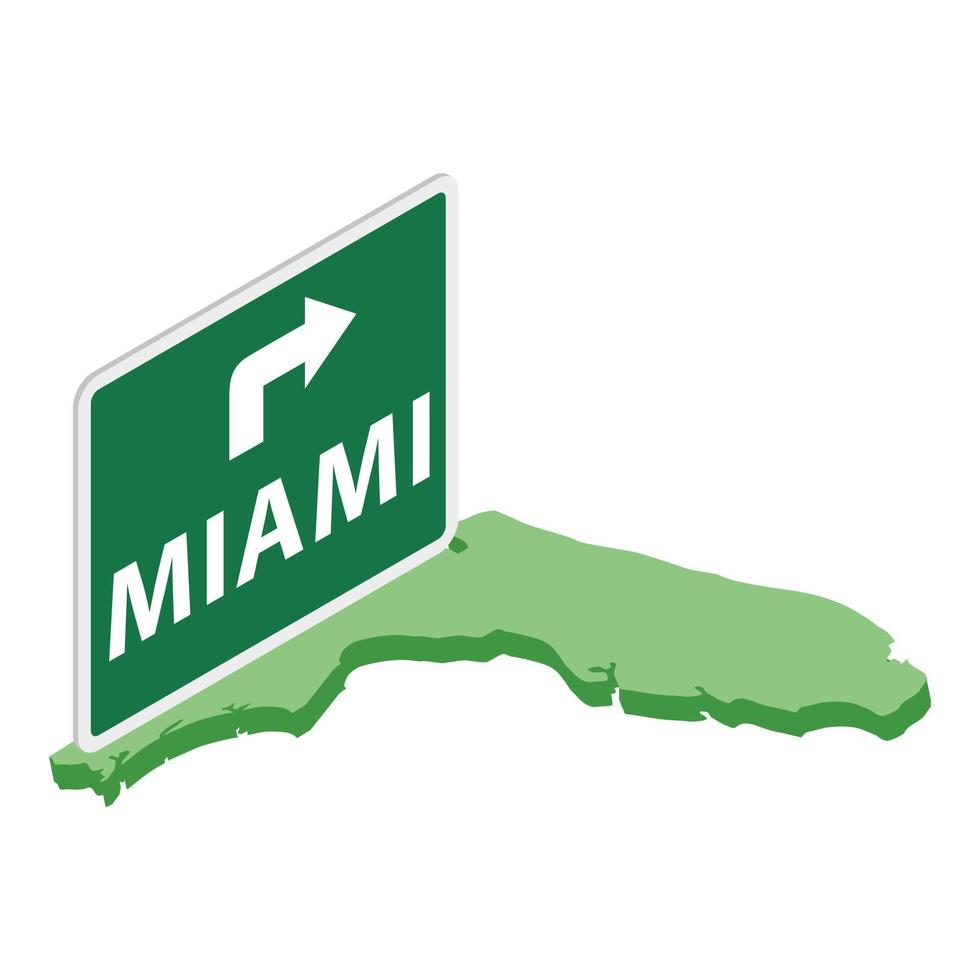 Miami trip icon, isometric style vector