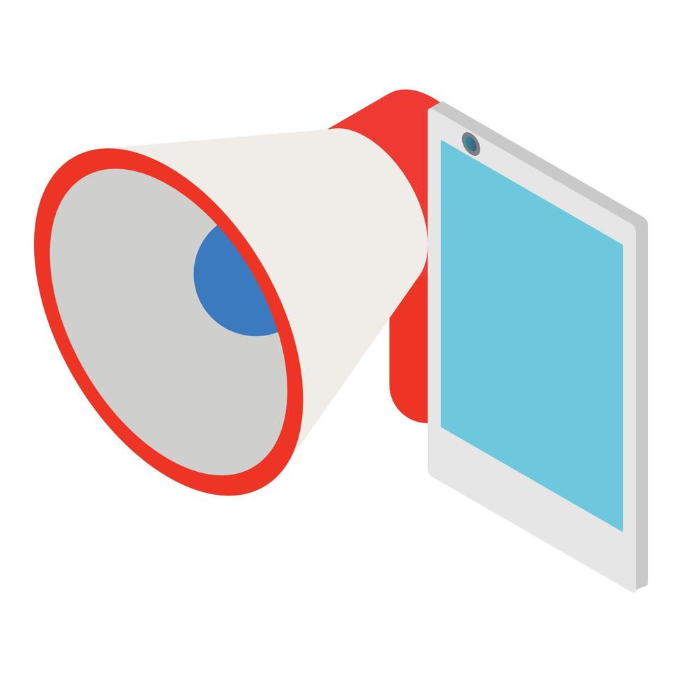 Internet promotion icon, isometric style vector