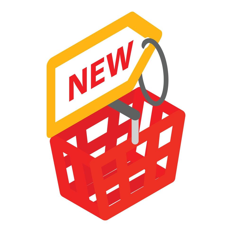 Shopping web icon, isometric style vector