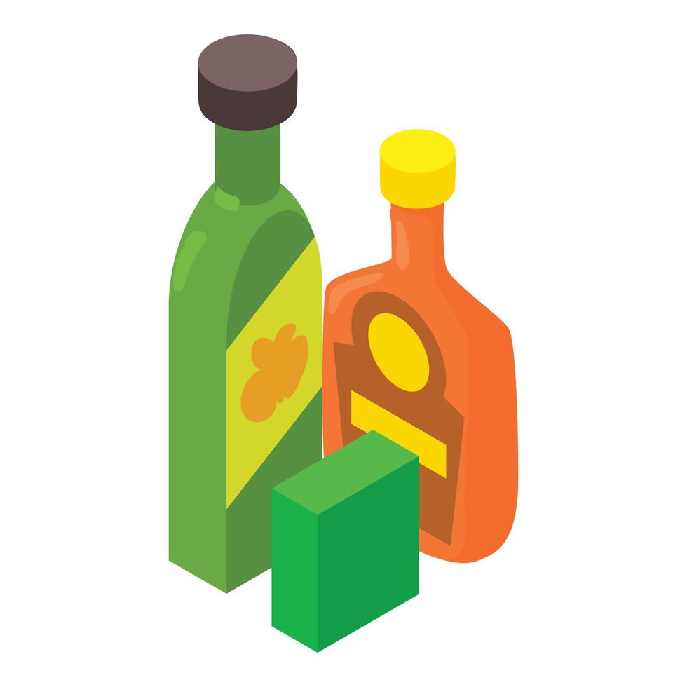 Homemade dressing icon, isometric style vector