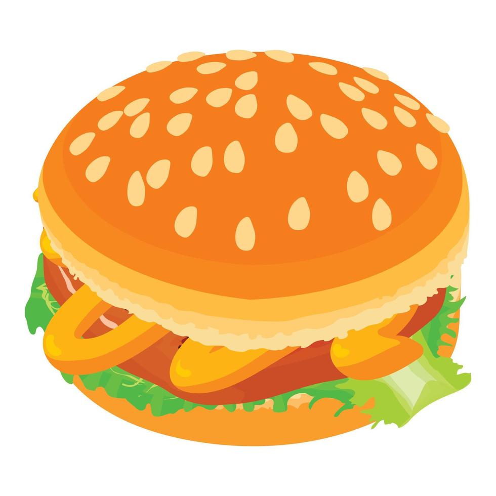 Classic hamburger icon, isometric style vector