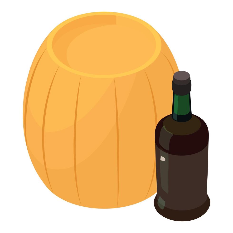 Winemaking icon, isometric style vector