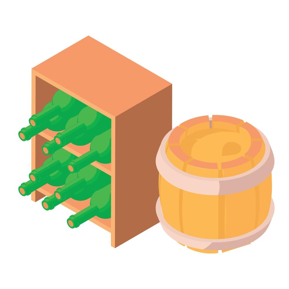 Wine storage icon, isometric style 15886328 Vector Art at Vecteezy