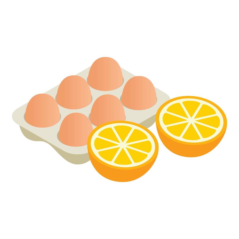 Baking ingredient icon, isometric style vector
