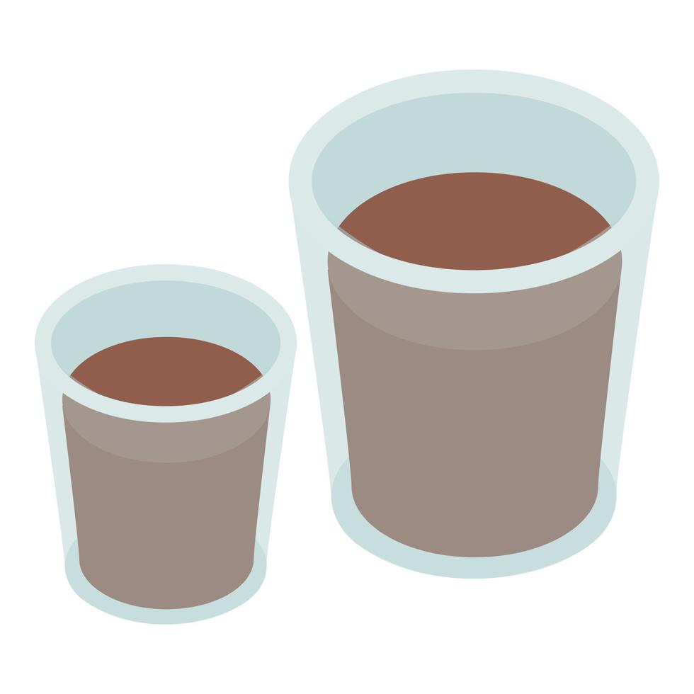 Tasty drink icon, isometric style vector
