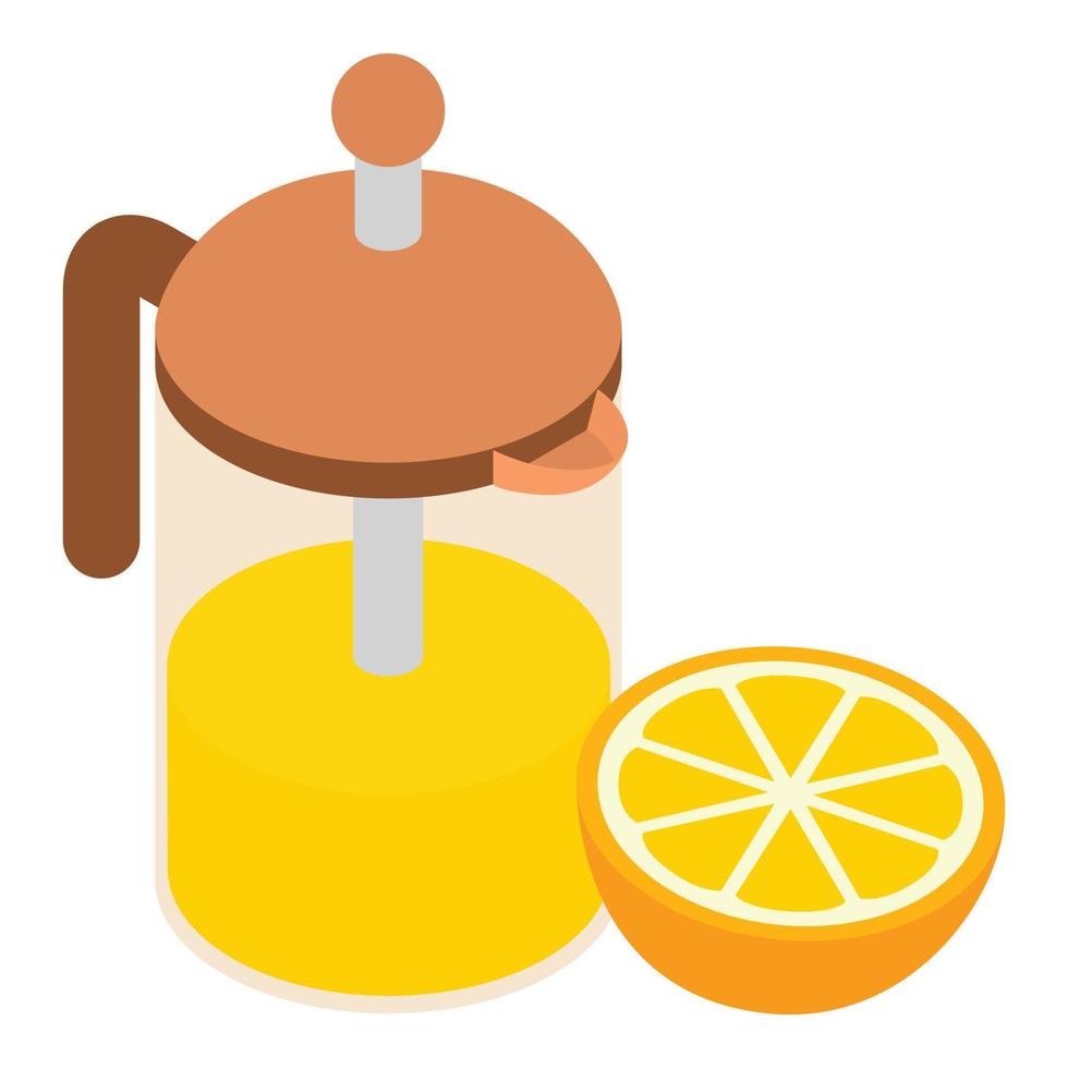 icono de limonada, estilo isométrico vector