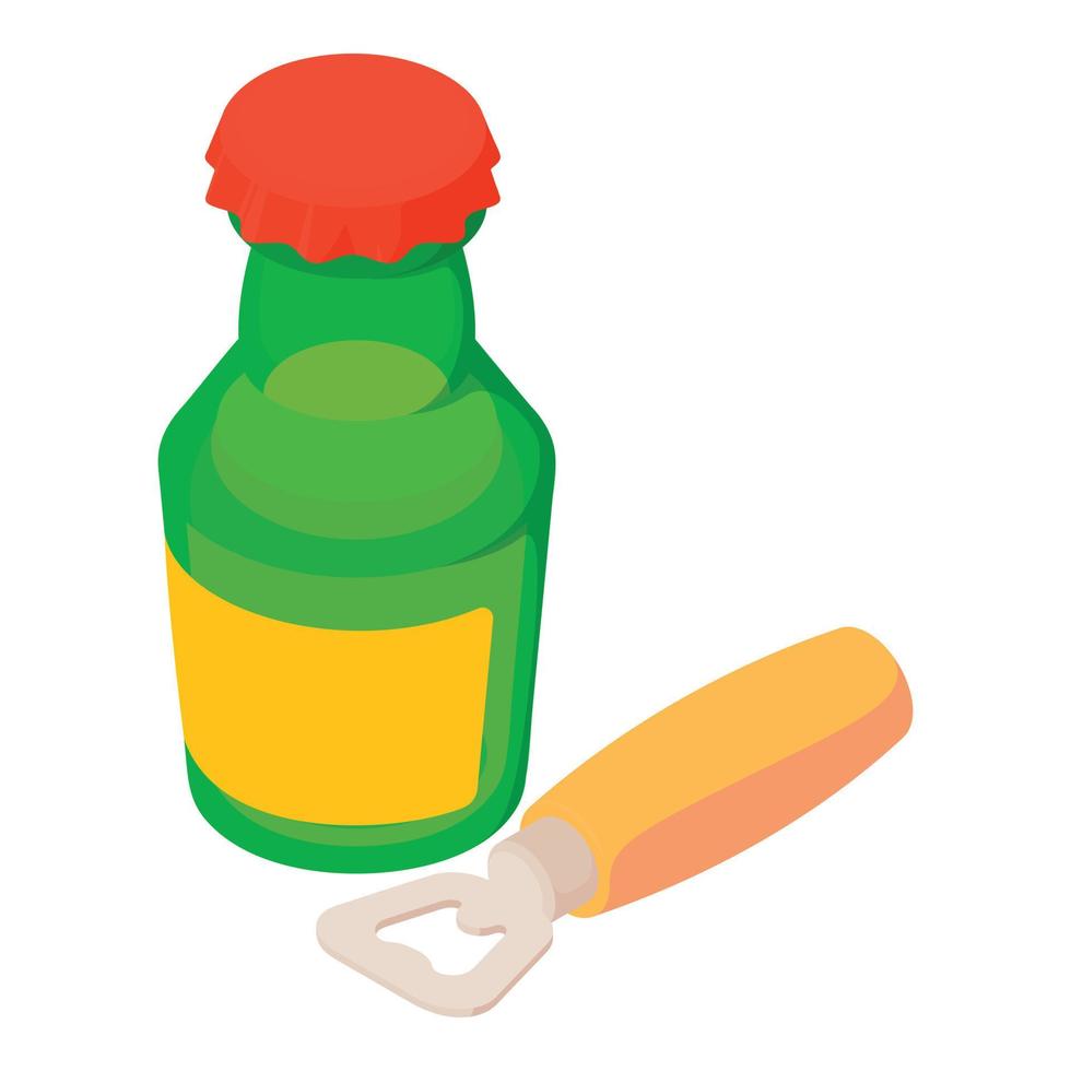 Craft beer icon, isometric style vector